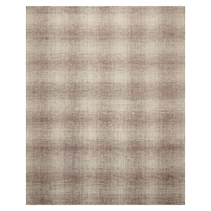 Celeste Rugs Multi Sizes Modern & Contemporary Plaid Ivory Hand Hooked Wool Oriental Area Rug