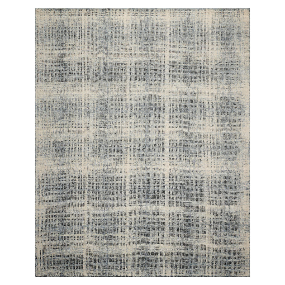 Celeste Rugs Hand Hooked Modern & Contemporary Multi Sizes Ivory Plaid Wool Oriental Area Rug