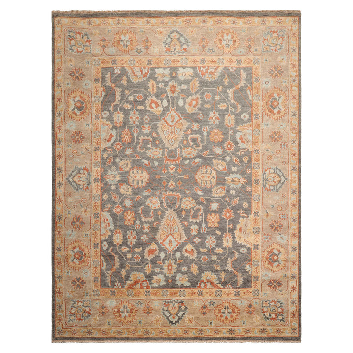 Celeste Rug Multi Sizes Hand Knotted Slate Wool Oriental Area Rug with Traditional Design
