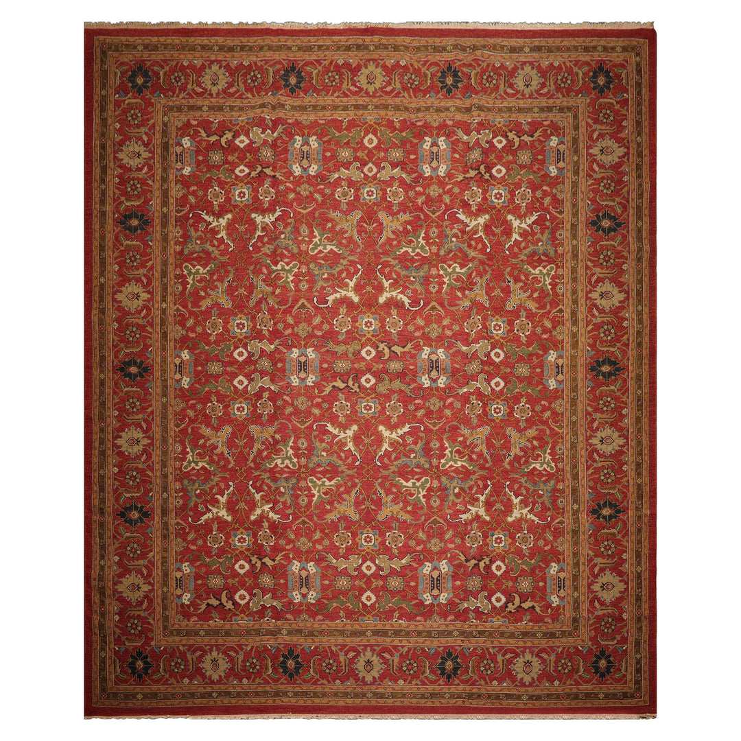 Celeste Rugs  12'3''x14'9" Traditional Nourison Nourmak Sumak Rusty Red Hand Knotted Wool Oriental Area Rug