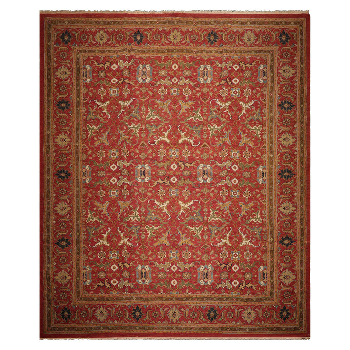 Celeste Rugs  12'3''x14'9" Traditional Nourison Nourmak Sumak Rusty Red Hand Knotted Wool Oriental Area Rug