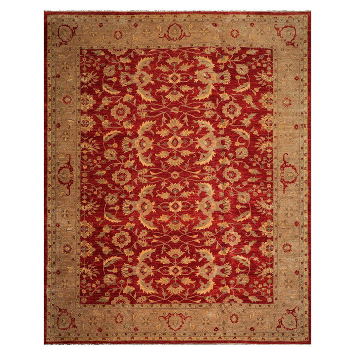 Celeste Rugs  12'x15'9" Red Traditional Peshawar Mahal Hand Knotted 200 KPSI Wool Oriental Area Rug