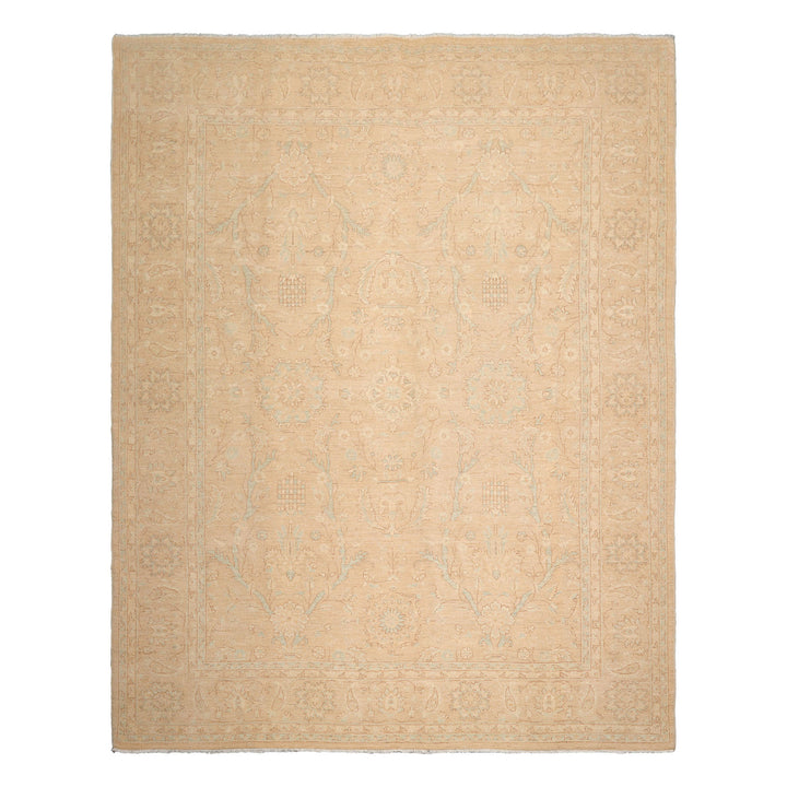 Celeste Rugs  Hand Knotted Traditional Chobi Peshawar 9'3''x11'9" Beige Wool Oriental Area Rug