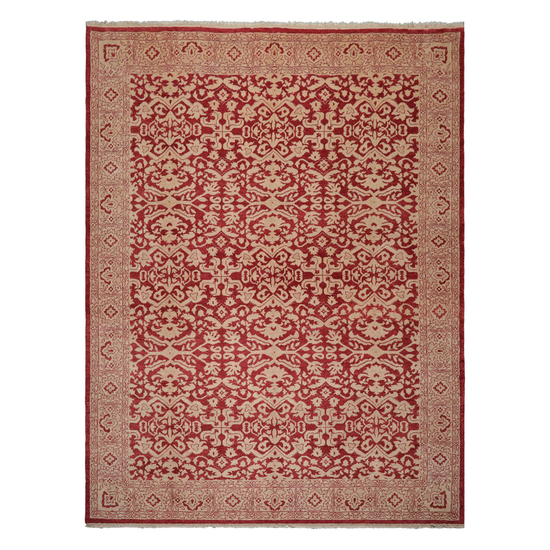 Celeste Rugs  Antique Oushak 8'10''x11'10" Rust Hand Knotted Wool Oriental Area Rug
