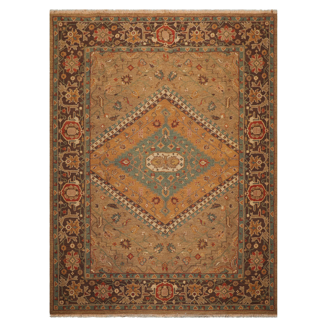 Celeste Rugs  8'7''x11'5" Khaki Nourison Nourmak Soumak Reversible Wool Hand Knotted Traditional Oriental Area Rug