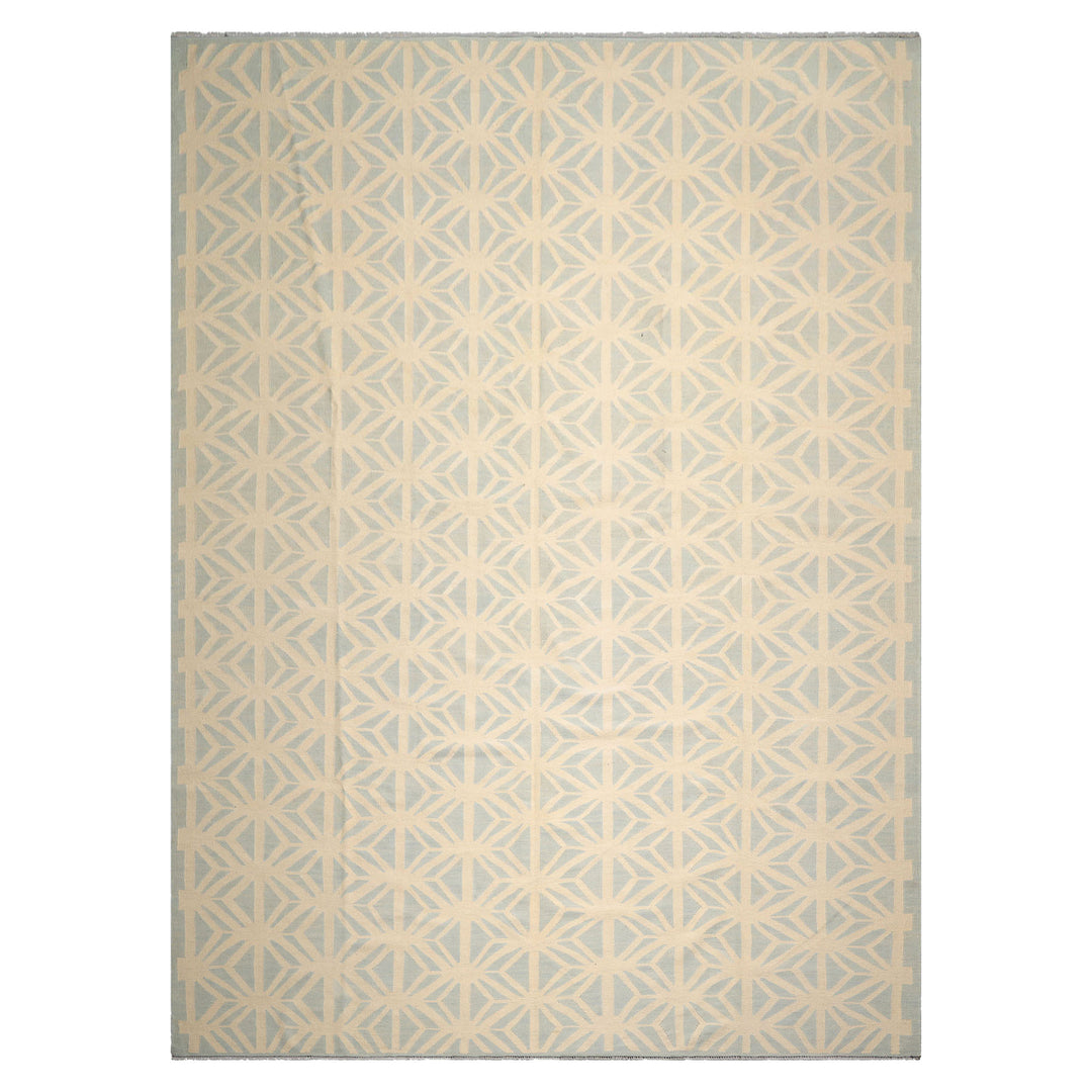 Celeste Rugs  10'5''x14'3" Ivory Transitional Flatweave Wool Oriental Hand Knotted  Area Rug
