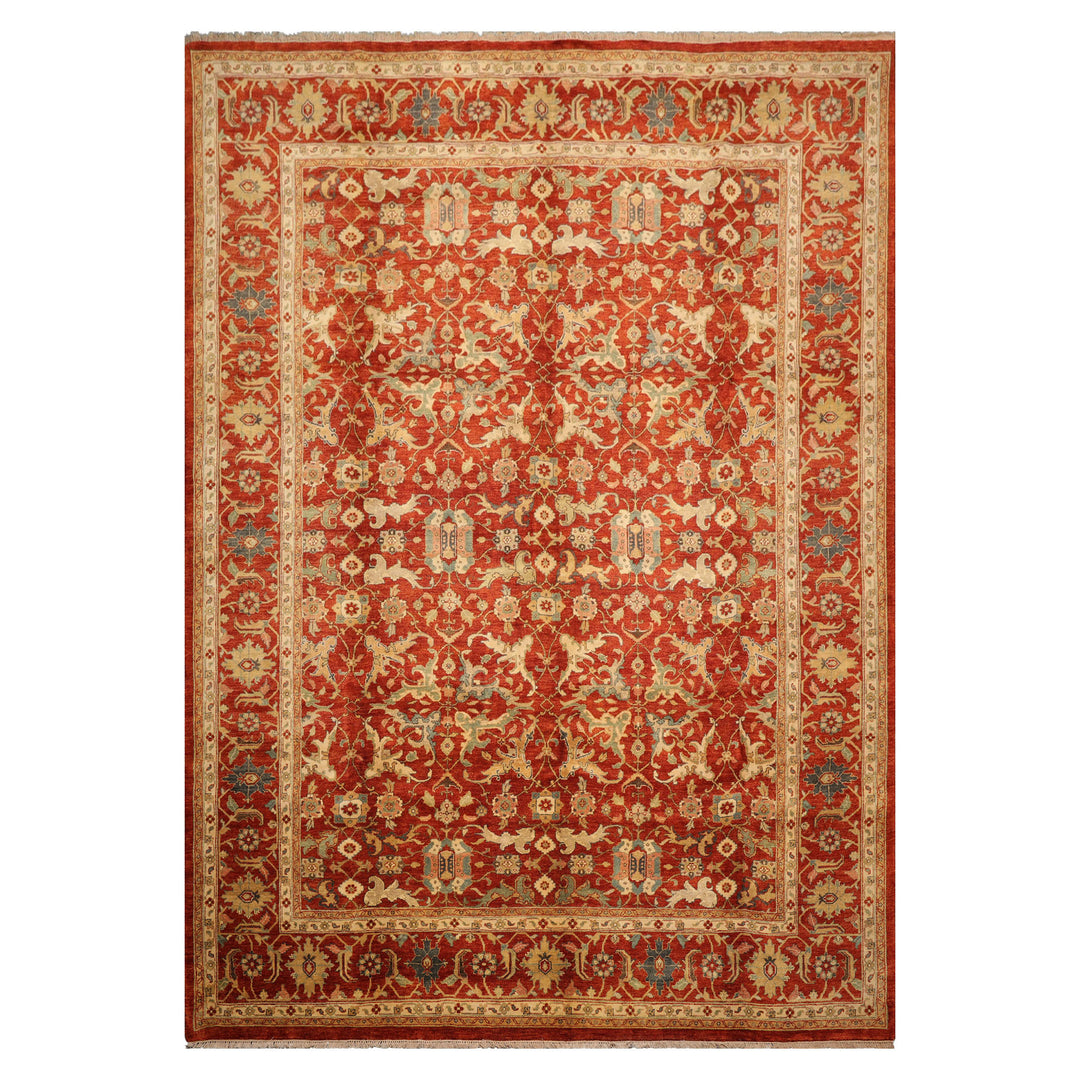 Celeste Rugs  9'9''x13'10" Rust Traditional Bidjaar Wool  Hand Knotted Oriental Area Rug