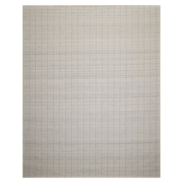 Multi Size Ivory  Gray Color Hand Loomed Flatweave Wool Contemporary Oriental Rug