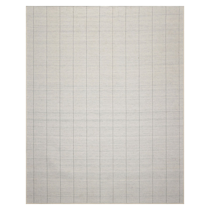 Multi Size Ivory  Gray Color Hand Loomed Flatweave Wool Modern Oriental Rug