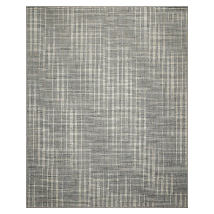 Multi Size Slate Ivory Color Hand Woven Flatweave Wool Modern Oriental Rug