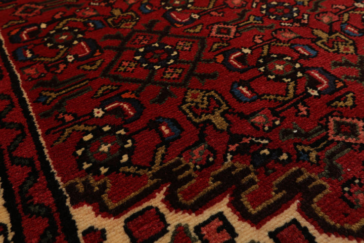 3x5 Rust, Ivory, Blue Color Hand Knotted Abadeh Wool Traditional Oriental Rug