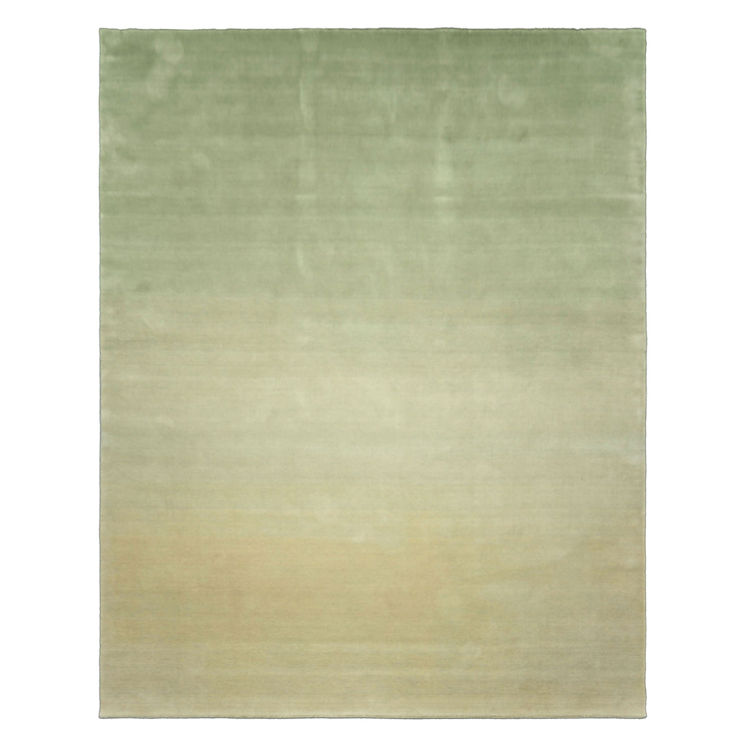 Multi Size Mint Ombre Color Hand Loomed Ombre Wool Modern & Contemporary Oriental Rug