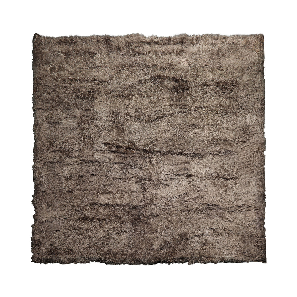 Square Brown, , Color Machine Made Shag Polyster Contemporary Oriental Rug