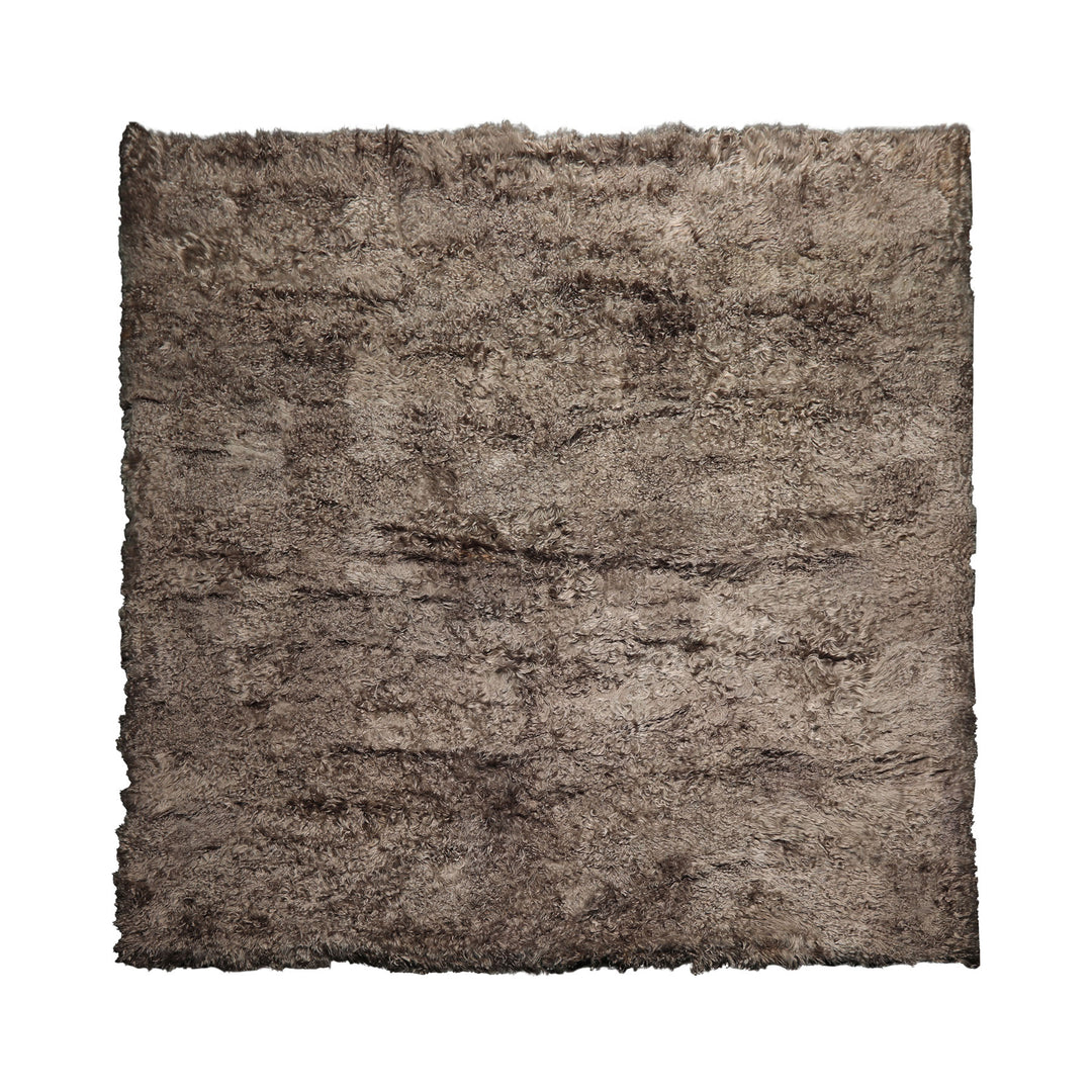 Square Brown, , Color Machine Made Shag Polyster Contemporary Oriental Rug