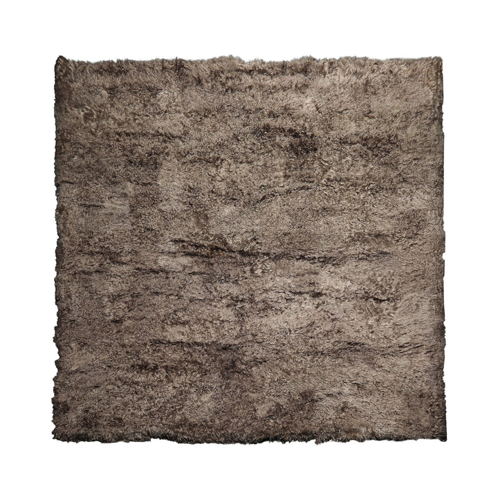 Square Brown, , Color Machine Made Shag Polyster Contemporary Oriental Rug