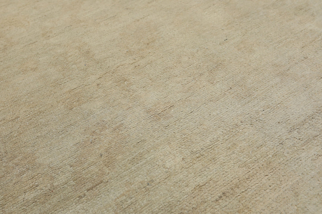 Round Gray, Beige, Color Hand Knotted Peshawar wool Modern & Contemporary Oriental Rug