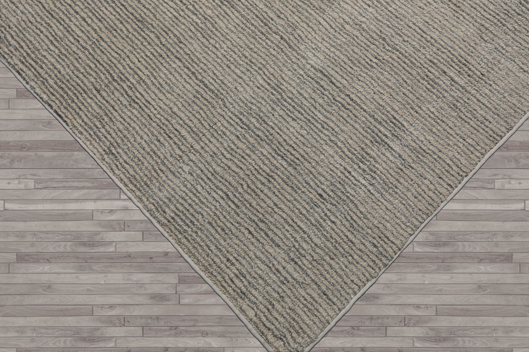 Multi Size Beige Gray Color Hand Tufted Textured New Zealand Wool Contemporary Oriental Rug