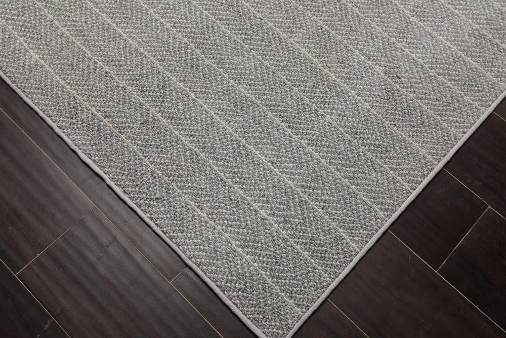 Multi Size Gray Ivory Color Hand Woven Flatweave Wool Contemporary Oriental Rug