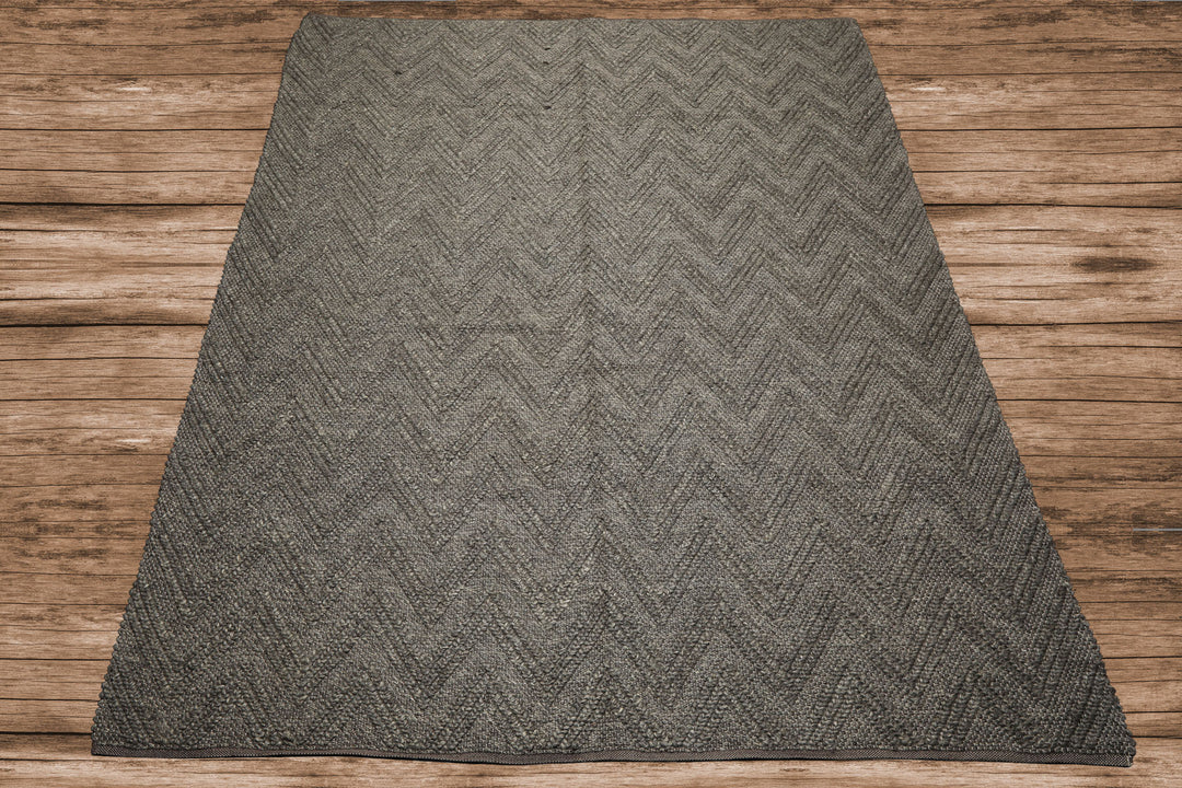 9x12 Tone on Tone Graphite, , Color Hand Knotted Tibetan Wool Modern & Contemporary Oriental Rug