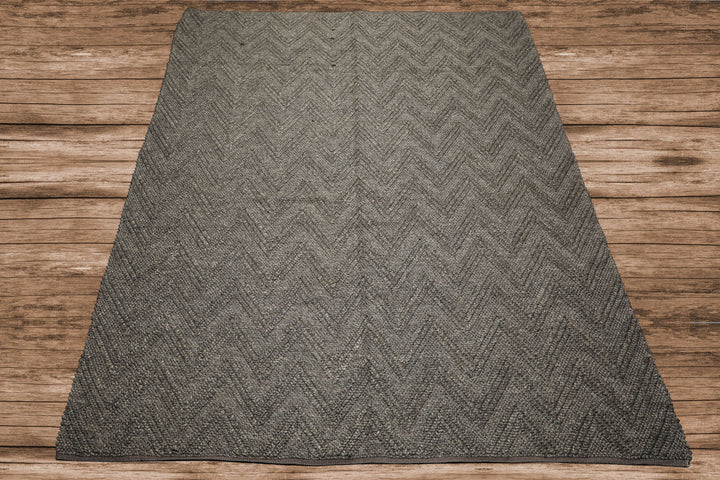 9x12 Tone on Tone Graphite, , Color Hand Knotted Tibetan Wool Modern & Contemporary Oriental Rug
