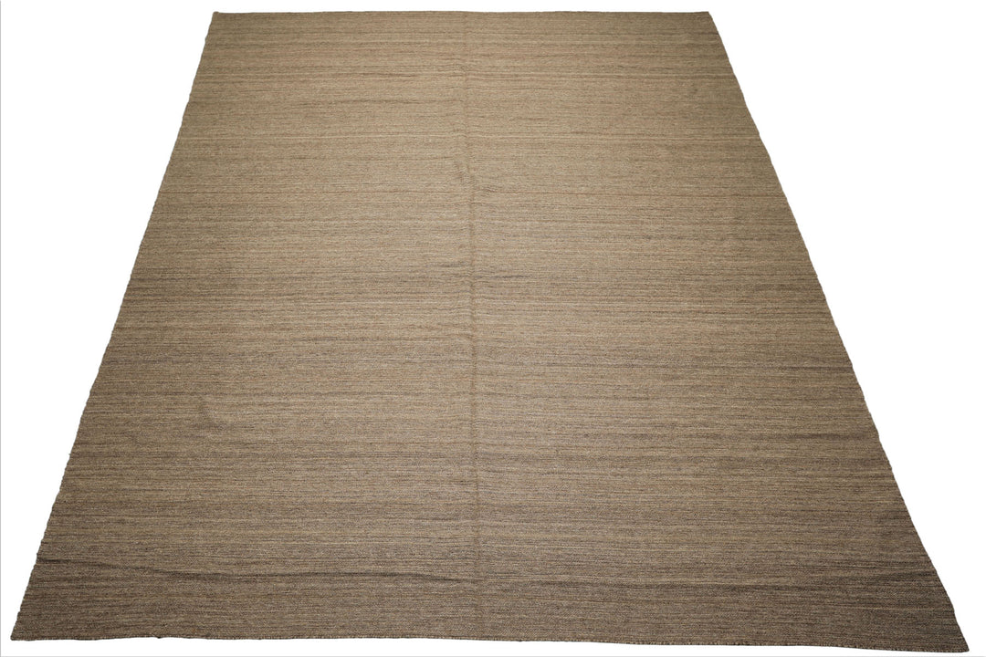 10x14 Taupe, , Color Hand Woven Kilim Wool Modern & Contemporary Oriental Rug