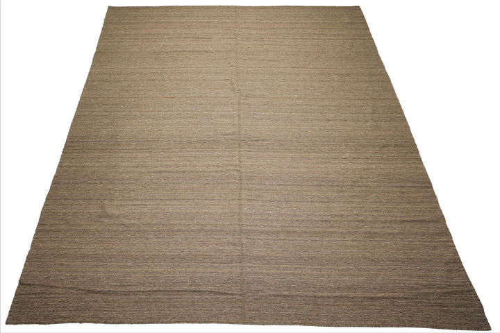 10x14 Taupe, , Color Hand Woven Kilim Wool Modern & Contemporary Oriental Rug