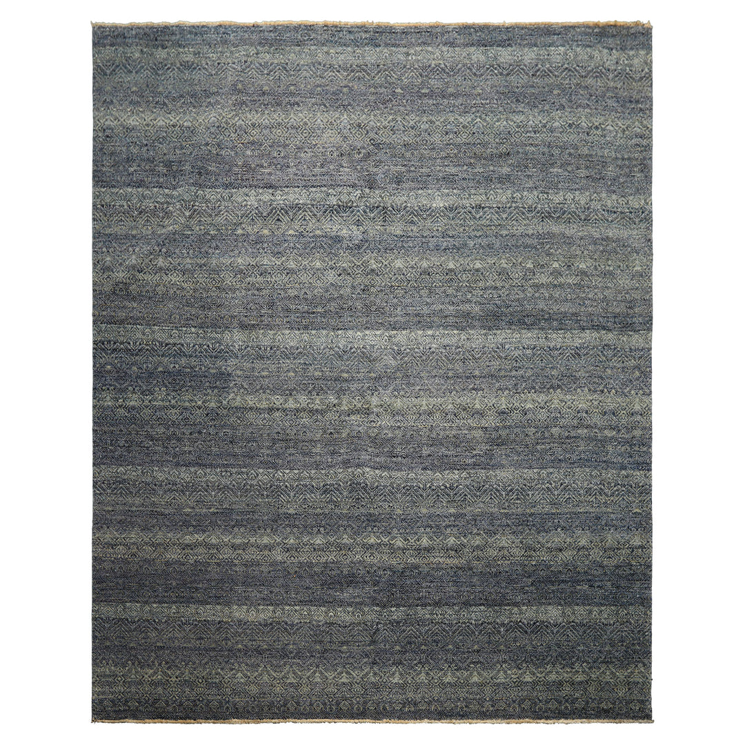 8x10 Blue, Multi, Color Hand Knotted Peshawar Wool Transitional Oriental Rug