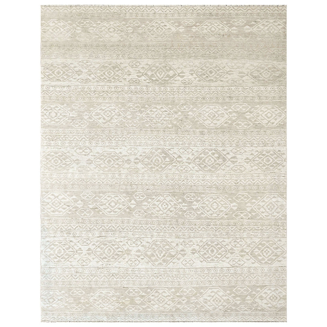 Multi Size Tone on Tone Gray Color Hand Knotted Oushak Wool  Oriental Rug