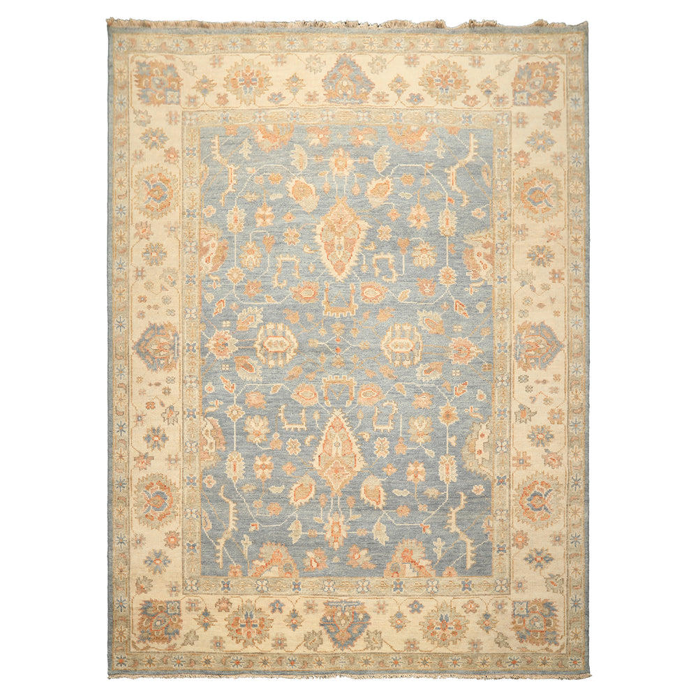 9x12 Beige, Blue, Taupe Color Hand Knotted Tibetan Wool Modern & Contemporary Oriental Rug