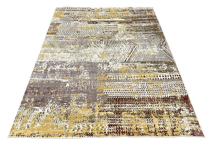 9x12 Beige, Brown, Gold Color Power Loom Oushak Wool Modern Oriental Rug
