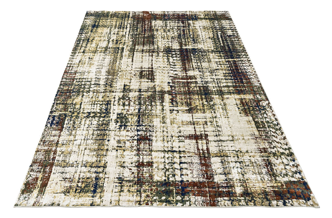 9x12 Beige, Gray, Rust Color Power Loom Oushak Wool Modern Oriental Rug