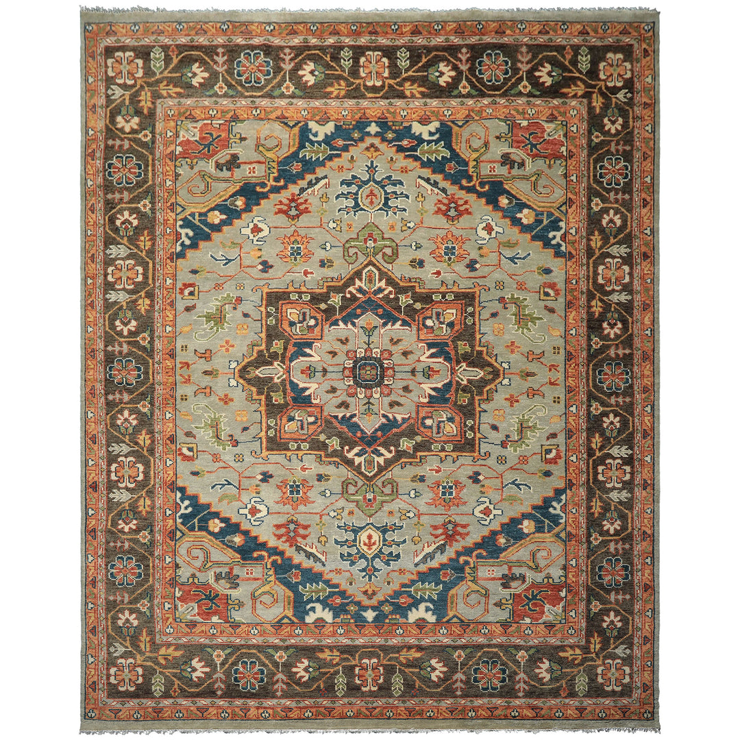 Palace Mint
, Brown
, Teal
 Color Hand Knotted Oushak   Wool  Oriental Rug
