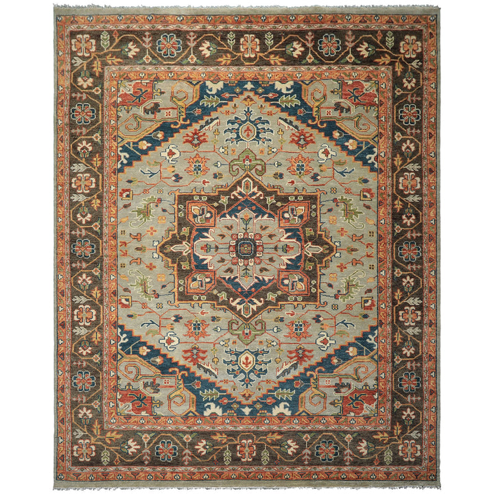 Palace Mint
, Brown
, Teal
 Color Hand Knotted Oushak   Wool  Oriental Rug