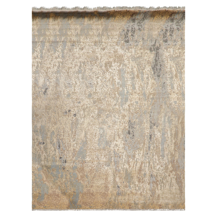 Celeste Rugs 9x12 Sherpa Hand Knotted Oriental Area Rug Wool & Silk Beige & Gray Modern Contemporary Style