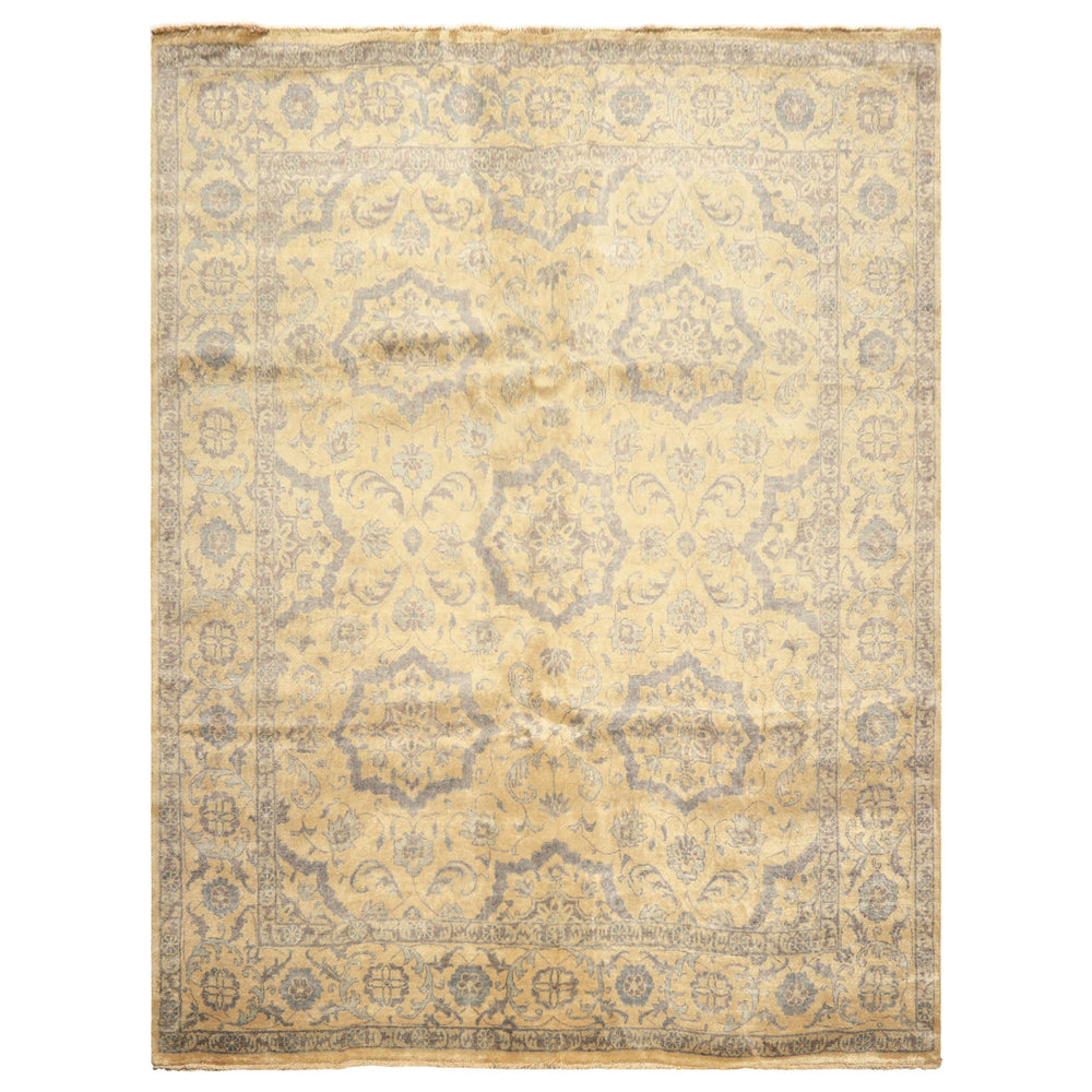 8x10 Moss, Gray, Slate Color Hand Knotted Oushak Wool Transitional Oriental Rug