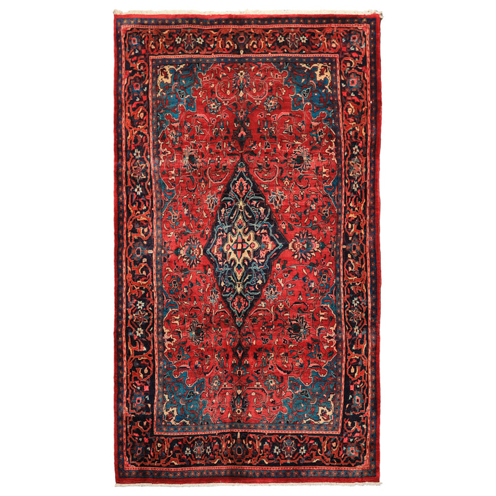 7x12 Wine, Navy, Turquoise Color Hand Knotted Tabriz Wool Traditional Oriental Rug