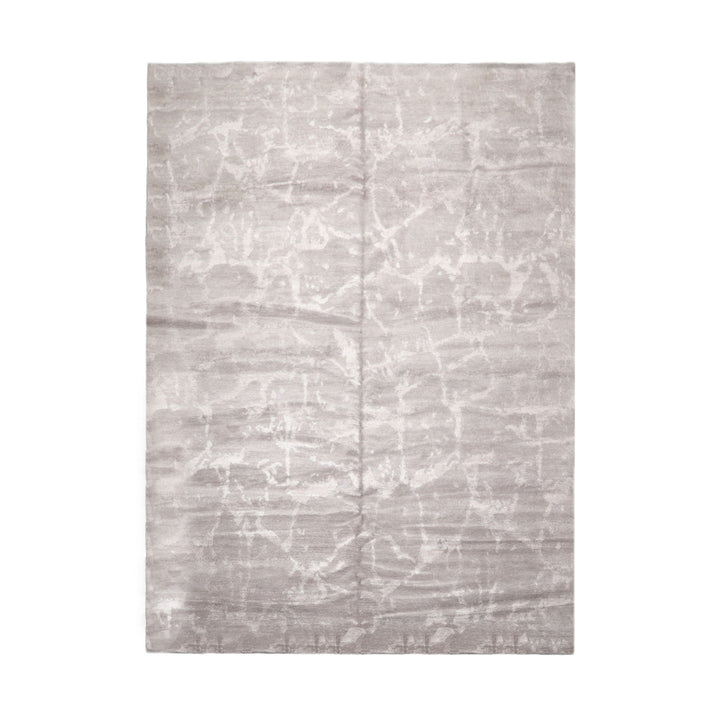 Celeste Rugs 10x14 Tibetan Hand Knotted Oriental Area Rug Crafted with Wool & Silk Tone on Tone Taupe Modern Contemporary Design