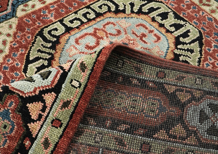 9x12 Rust, Sage, Beige Color Hand Knotted Oushak Wool Traditional Oriental Rug