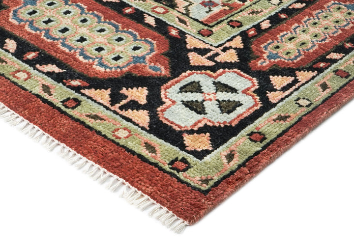 9x12 Rust, Sage, Beige Color Hand Knotted Oushak Wool Traditional Oriental Rug