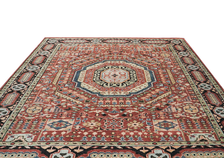 9x12 Rust, Sage, Beige Color Hand Knotted Oushak Wool Traditional Oriental Rug