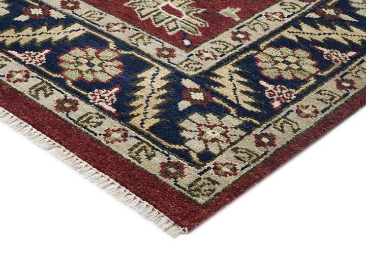 9x12 Rust, Navy, Beige Color Hand Knotted Oushak Wool Traditional Oriental Rug