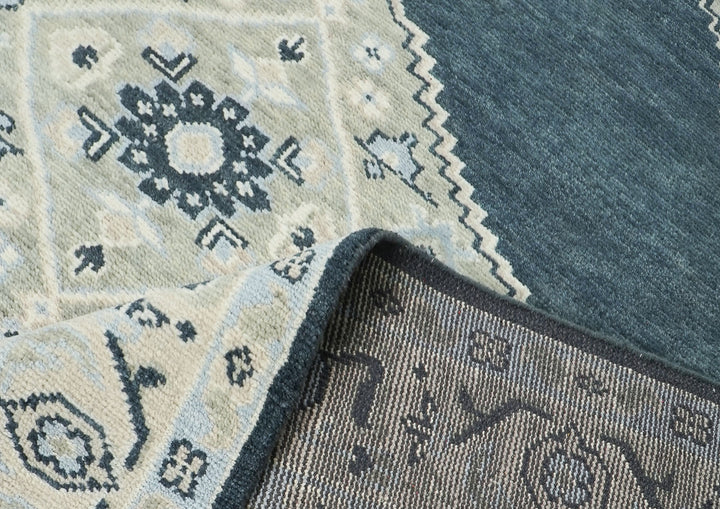 9x12 Gray, Blue, Taupe Color Hand Knotted Oushak Wool  Oriental Rug