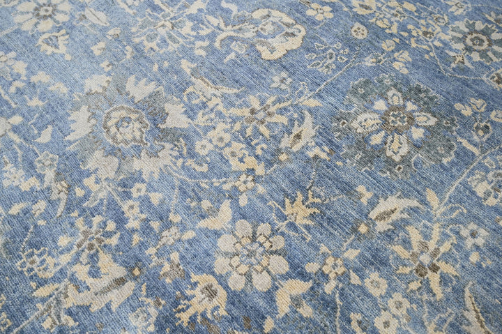 Celeste Rugs Hand Knotted 8x10 Wool Oriental Transitional Oushak Area Rug Blue.