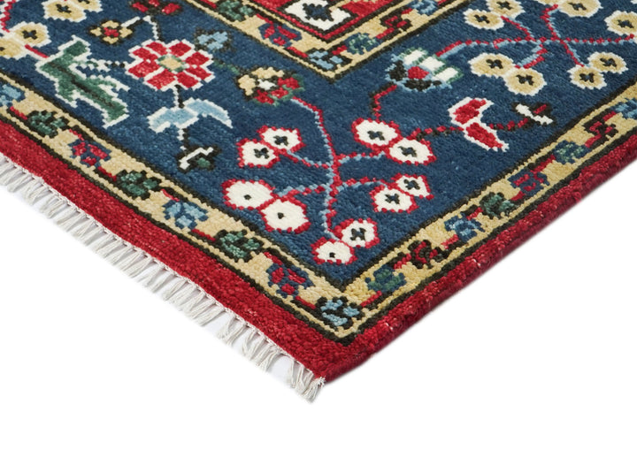 8x10 Red, Navy, Gold Color Hand Knotted Oushak Wool  Oriental Rug