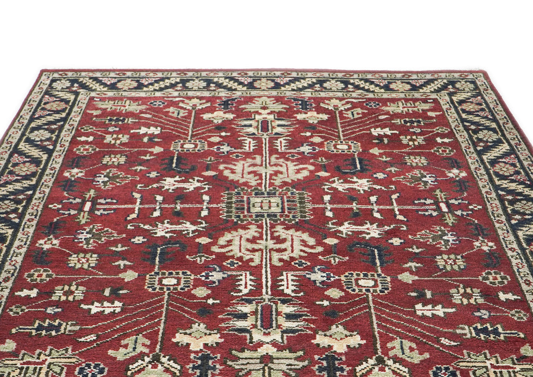 8x10 Rust, Gray, Beige Color Hand Knotted Oushak Wool Traditional Oriental Rug