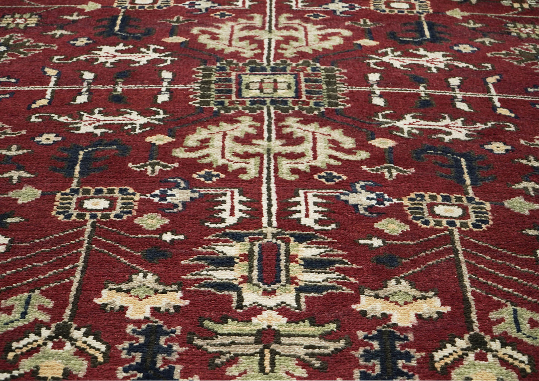 8x10 Rust, Gray, Beige Color Hand Knotted Oushak Wool Traditional Oriental Rug