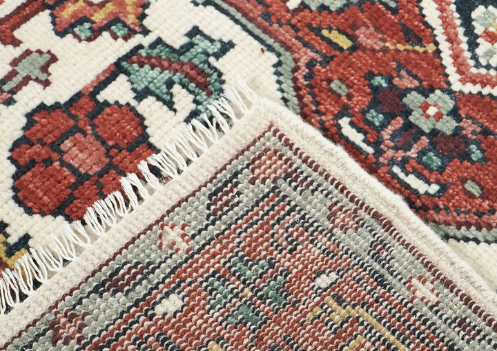 5x8 Rust, Ivory, Blush Color Hand Knotted Oushak Wool Traditional Oriental Rug