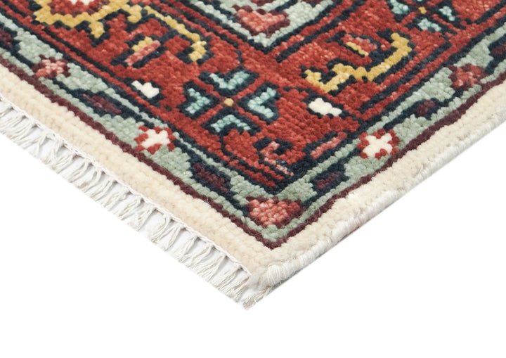 5x8 Rust, Ivory, Blush Color Hand Knotted Oushak Wool Traditional Oriental Rug
