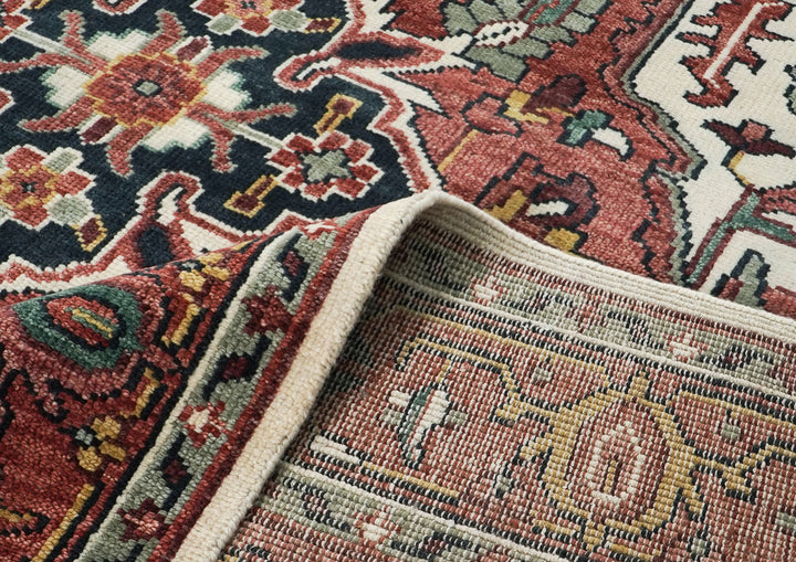 10x14 Rust, Ivory, Brown Color Hand Knotted Oushak Wool  Oriental Rug