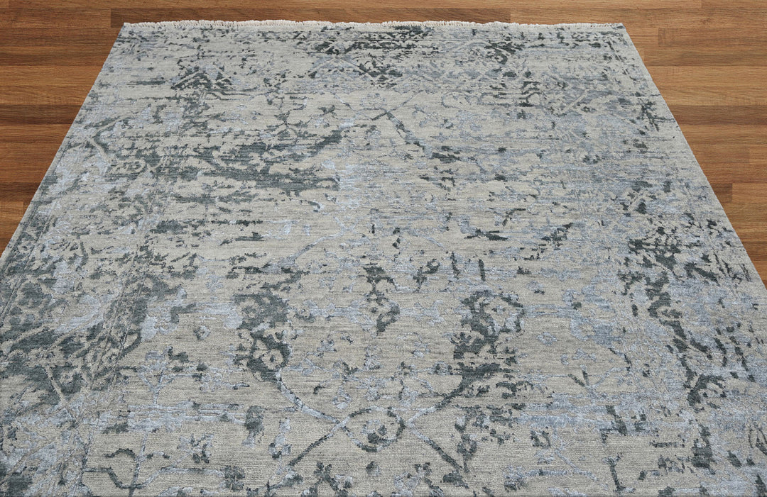 Celeste Rugs Hand Knotted 8x10 Wool Oriental Area Rug Beige Featuring a Turkish Transitional Style.